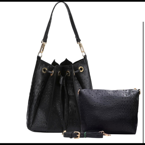 Croc drawstring hobo - Picture 2 of 4